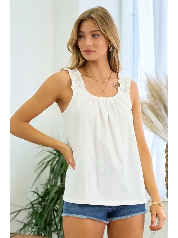 Lee Embroidered Sleeveless Top