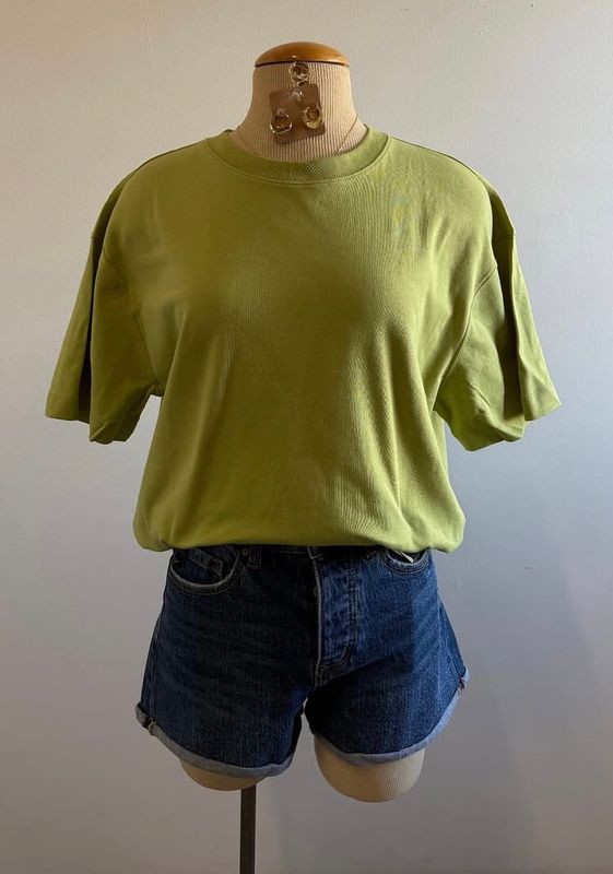 Olive Boxy Tee