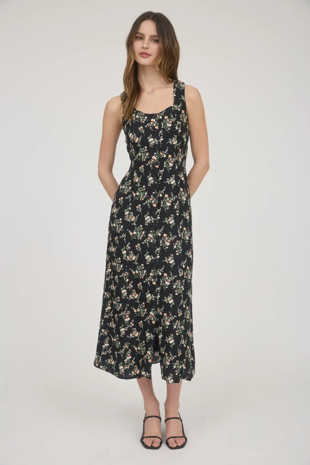 Oleana Floral Midi Dress