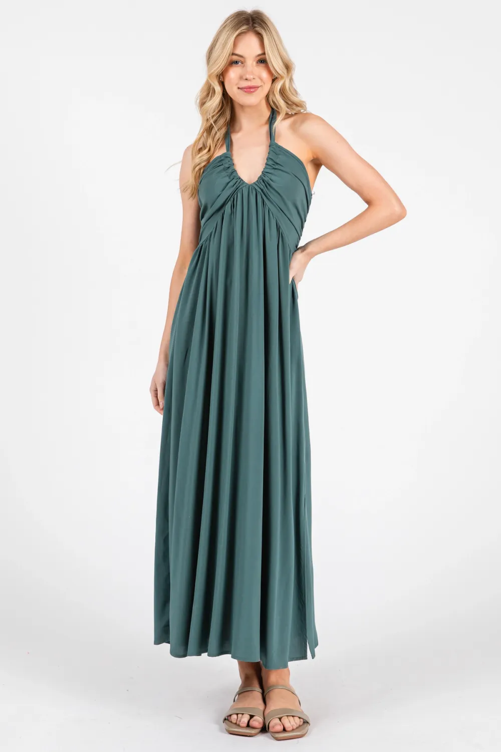 Kalana Halter Midi Dress