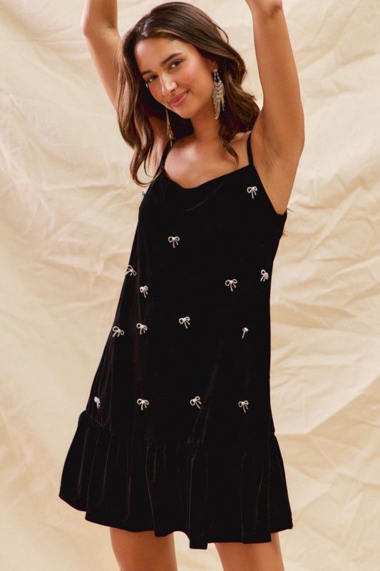 Oliana Velvet Short Dress