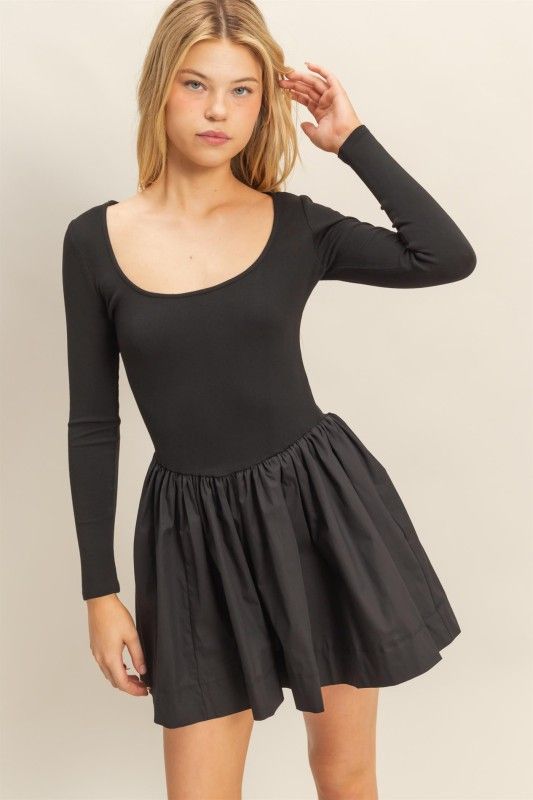 Tanya Long Sleeved Short Dress