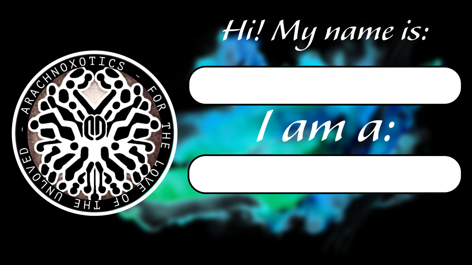 Name Sticker 12cm x 7.5cm