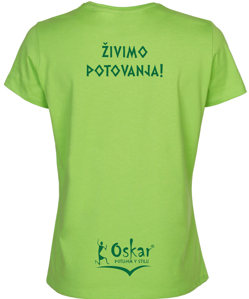 Ženska majica "180 g" Ženska majica "180 g", Velikost: XXL, Oskarizem: "Živimo potovanja!"