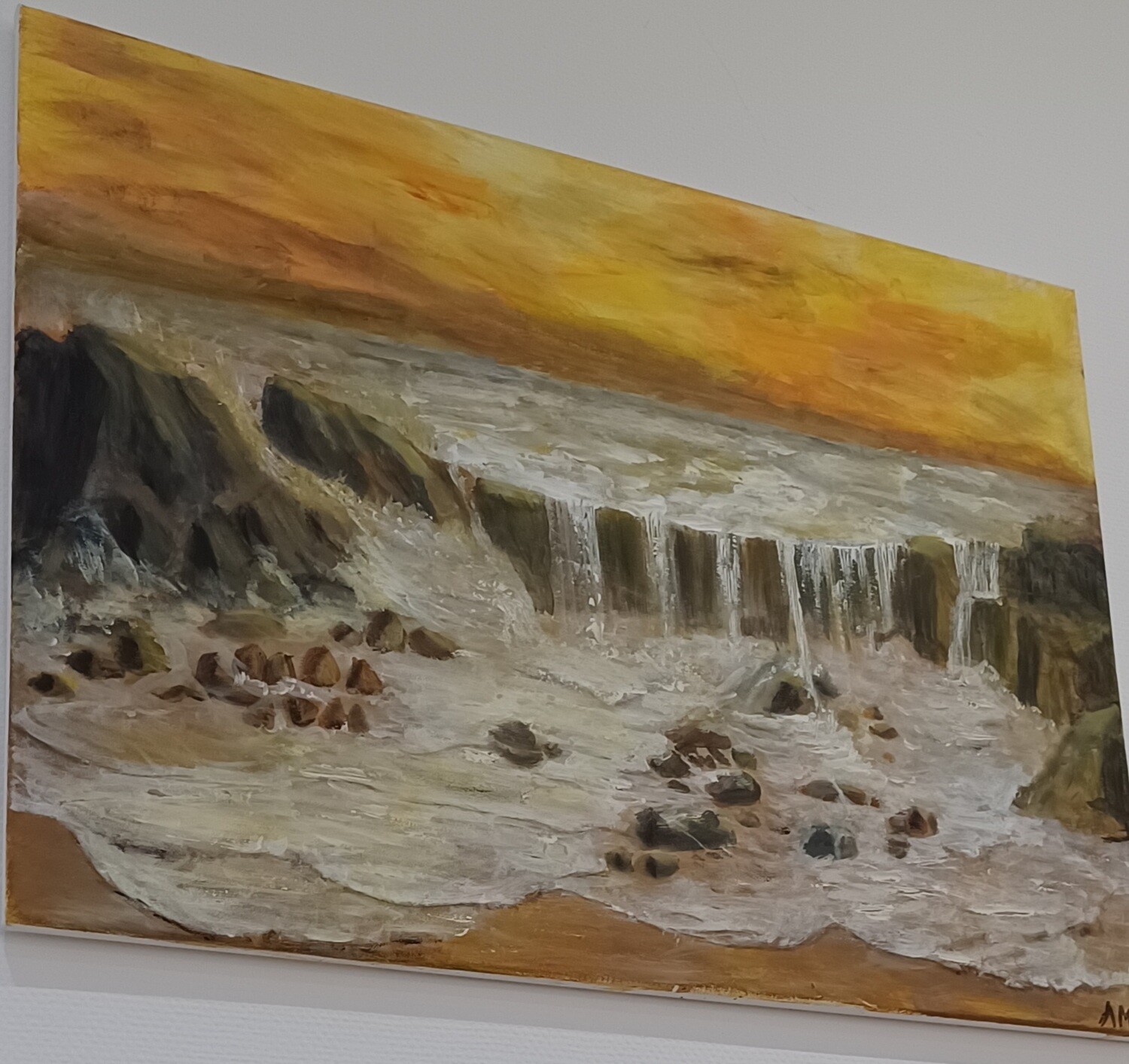 Tableau peint à la main,après l&#39;orage 80/60cm