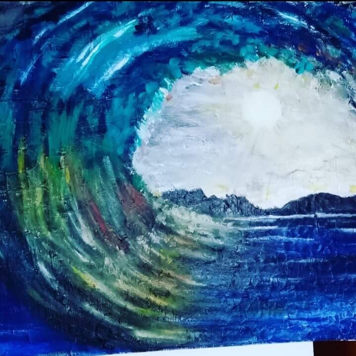 Tableau  vague 50/40cm