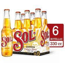 six pack cerveza el sol