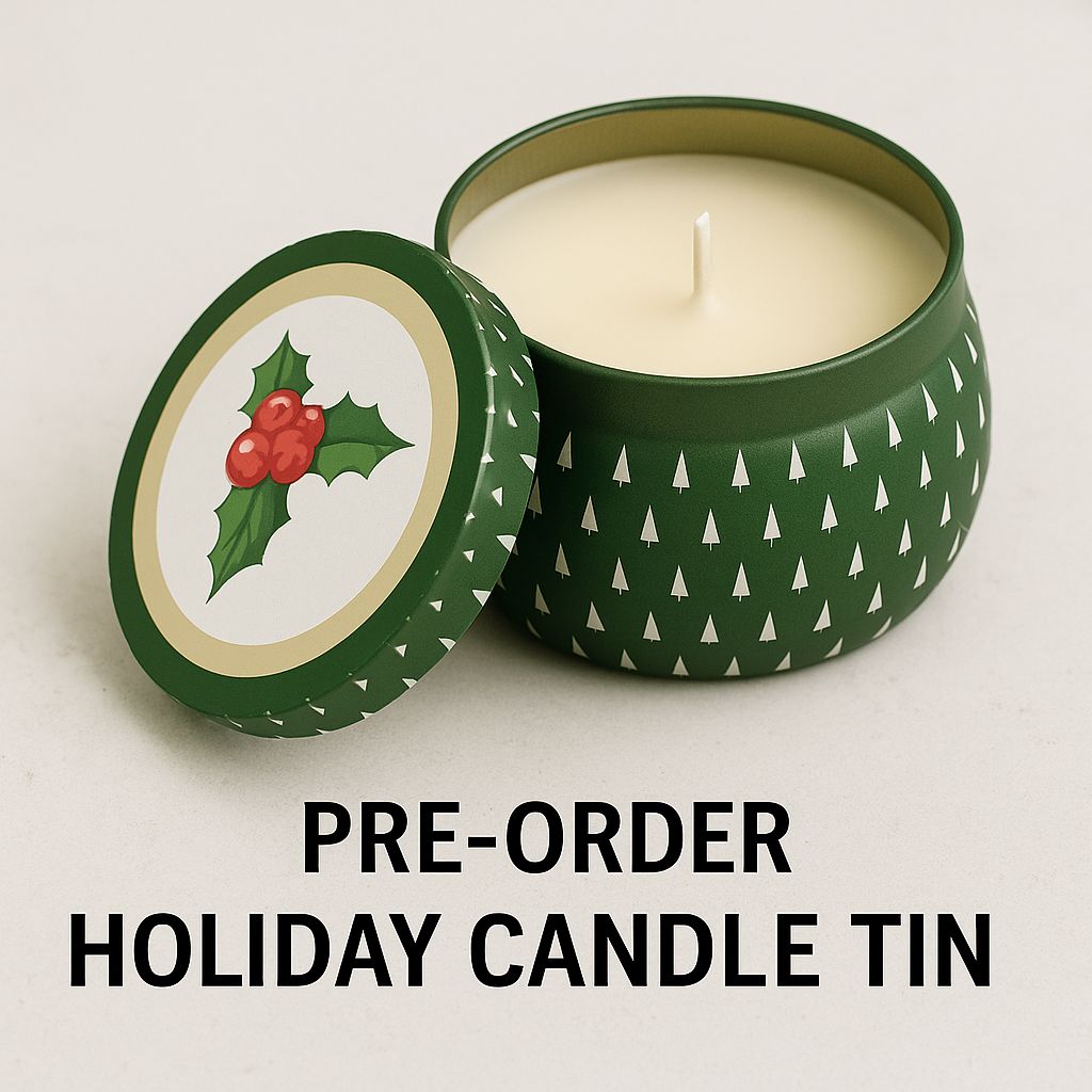 8oz Christmas Candle Tins Hand poured Soy Wax