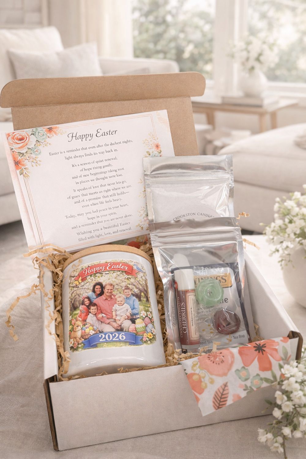 Happy Easter Candle &amp; Smile Box Option