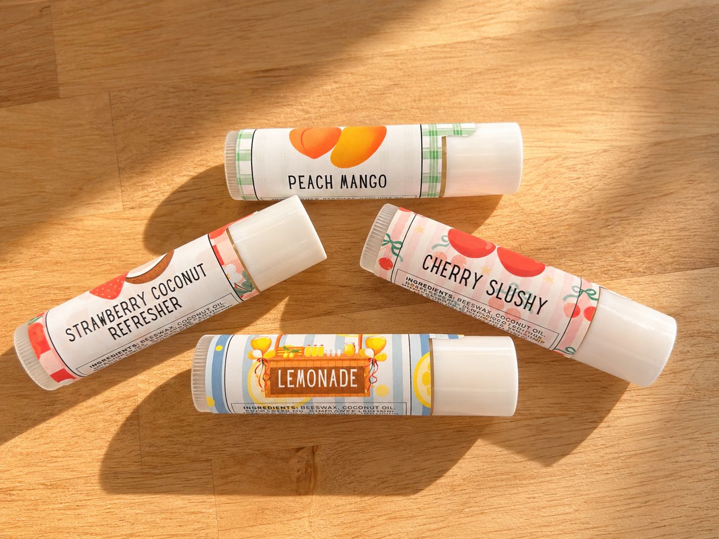 Summer Lip Balms | Nourishing | Natural | Coconut Oil &amp; Beeswax