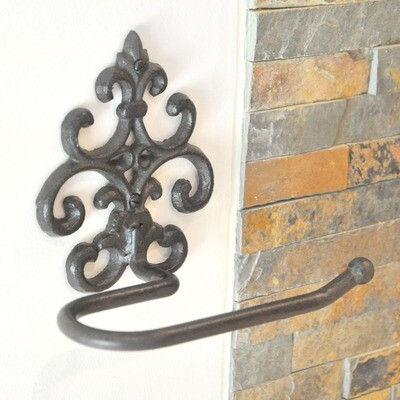 Intricate Fleur De Lys Toilet Roll Holder