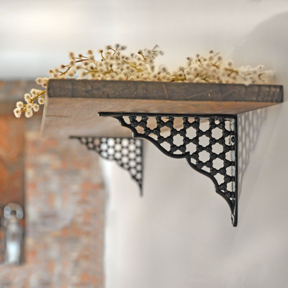 Honeycomb Cast Iron Shelf Bracket (Single)