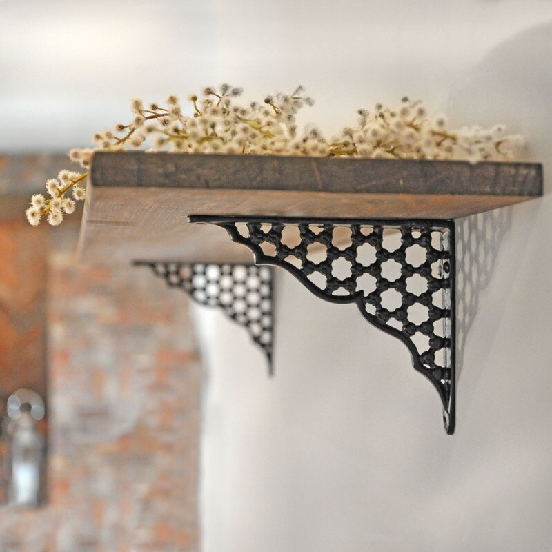 Honeycomb Cast Iron Shelf Bracket (Single)