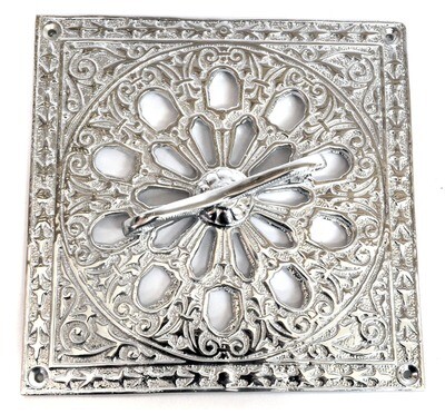 Ornate Brass Square Air Vent (Chrome Finish)