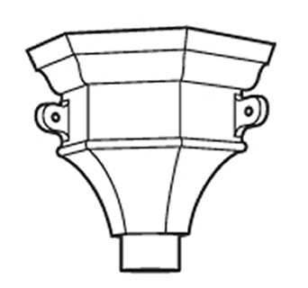 Cast Iron Ornamental Corner Hopper H542A