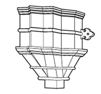 Cast Iron Ornamental Hopper H529