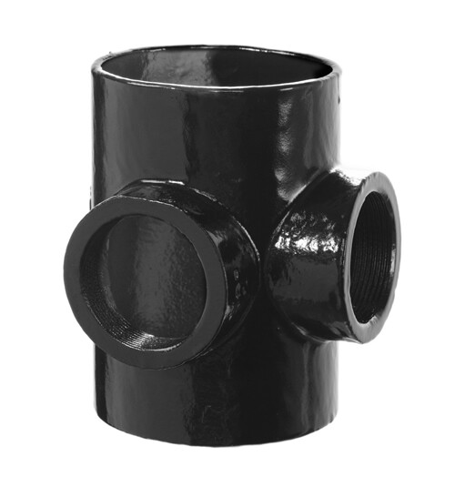 Push Fit Traditional Soil Boss Pipe Double (90 Deg) 100mm (TX)