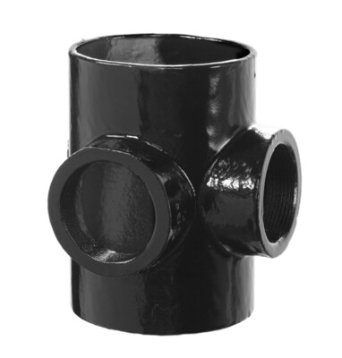 Push Fit Traditional Soil Boss Pipe Double (90 Deg) 100mm (TX)