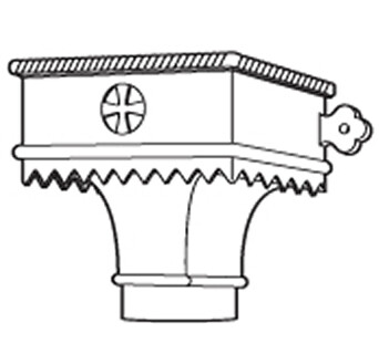 Cast Iron Ornamental Hopper H534