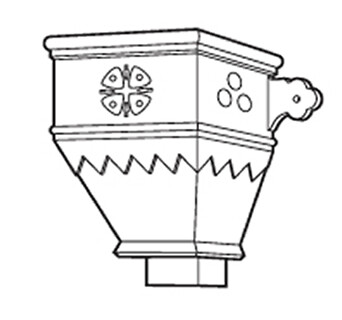 Cast Iron Ornamental Hopper H521