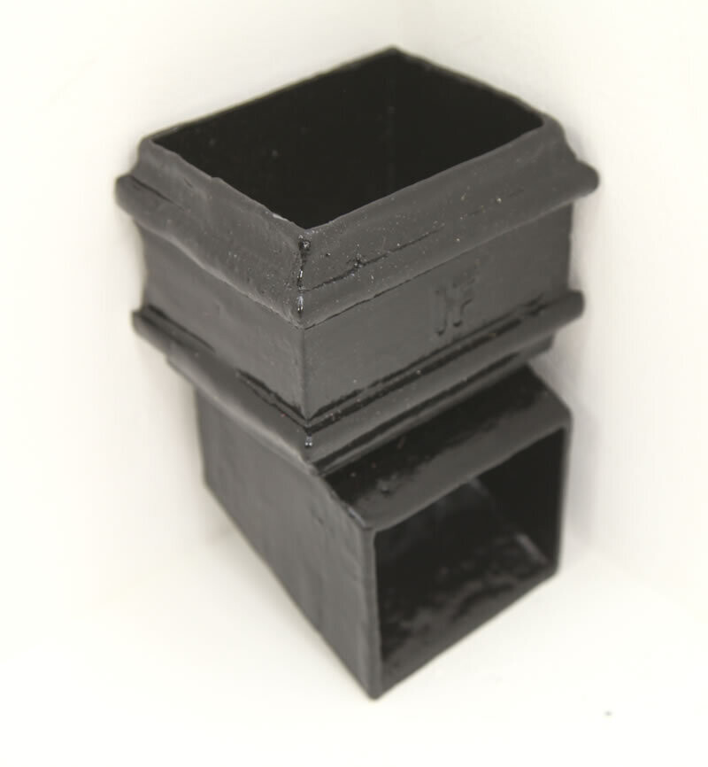 Cast Iron Rectangular Pipe Shoe Front Plain