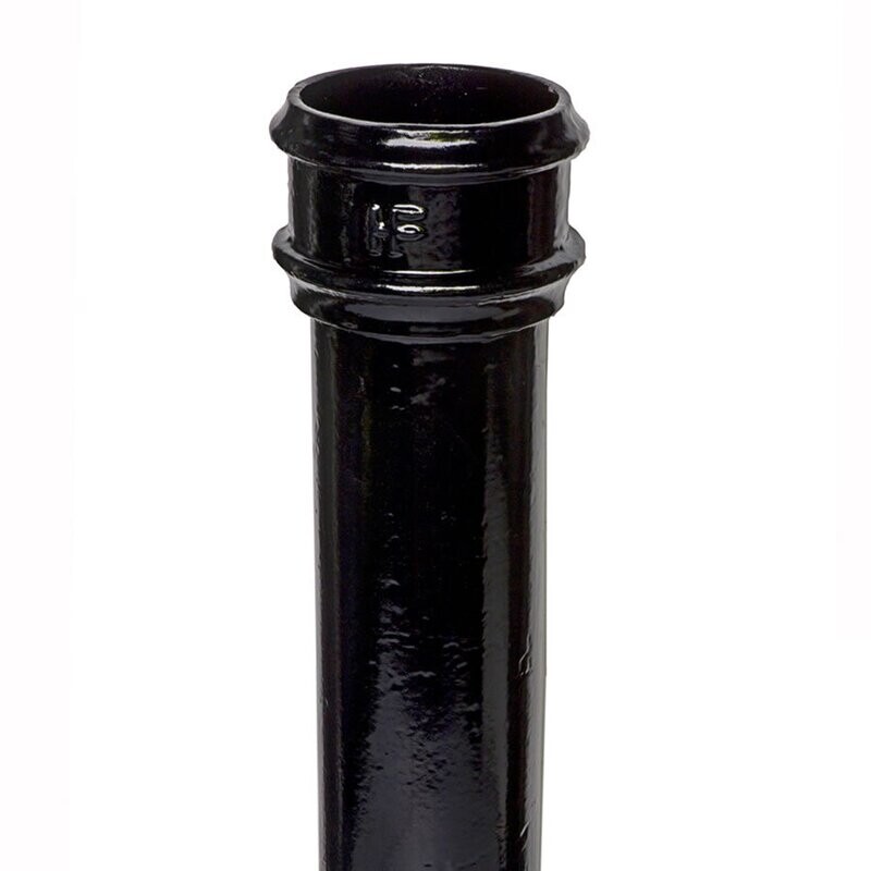 Cast Iron Round Rainwater Pipe Plain (6') 1829mm