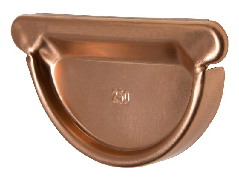 Copper Deep Half Round Gutter Stop End