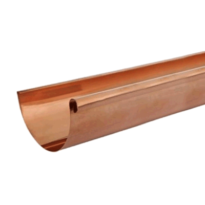 Copper Deep Half Round Guttering (3m Length)