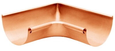 Copper Deep Half Round Gutter Square Angle (90 Degree)