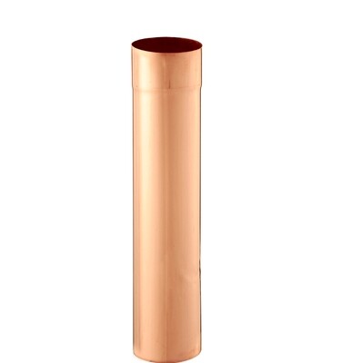 Copper Round Rainwater Pipe (3m Length)