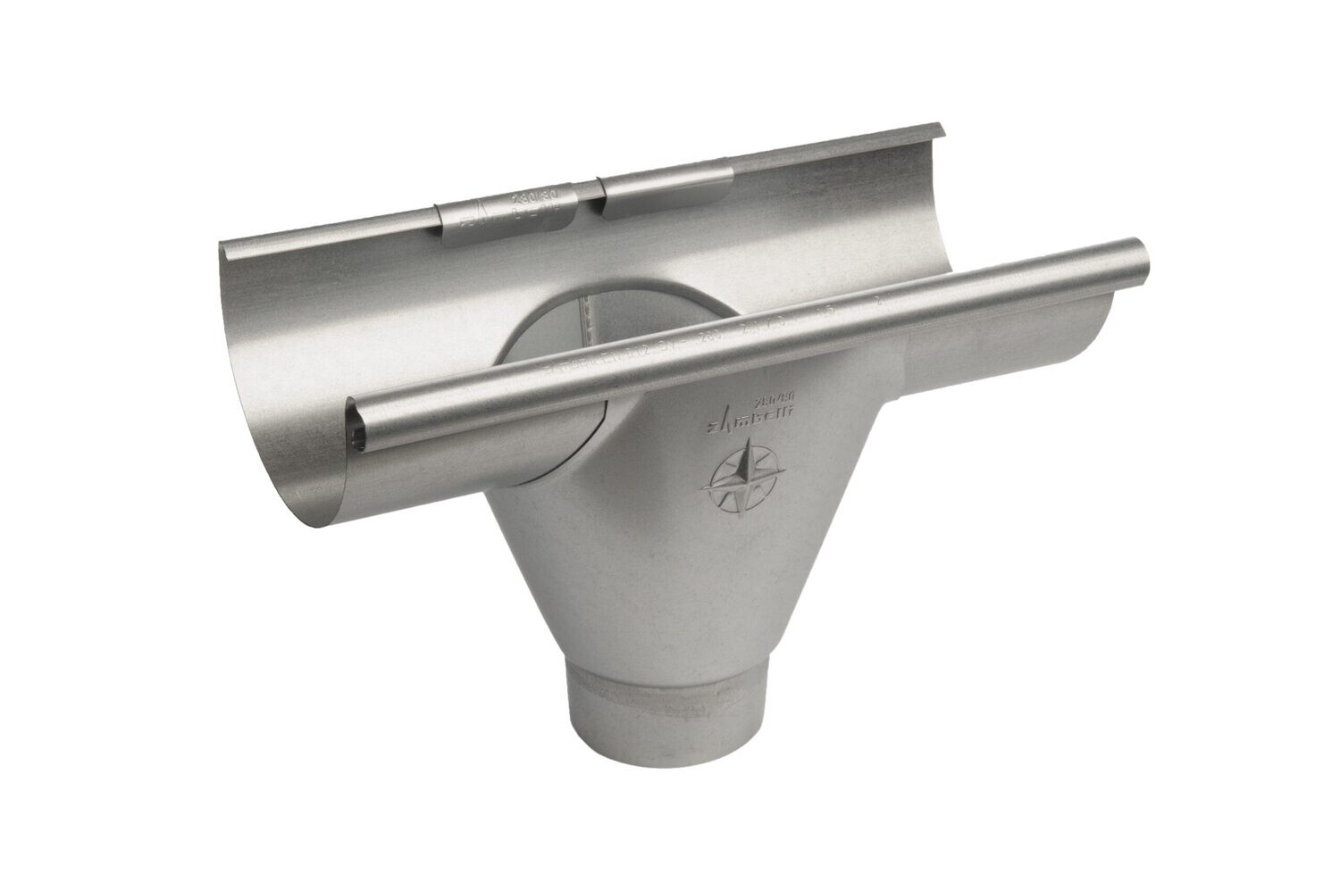 Steel Deep Half Round Pre-Fabricated Gutter Outlet