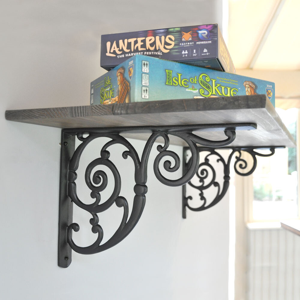 Swirl Cast Iron Shelf Bracket (Single)