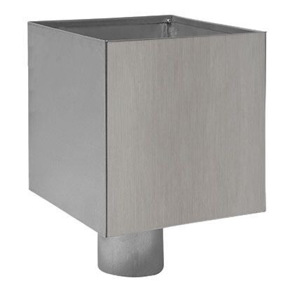 Zinc Square Rainwater Hopper Head