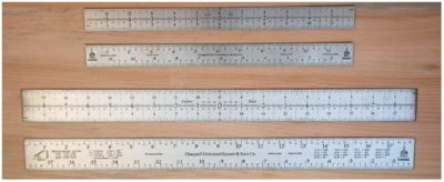 12" & 18" Stainless Steel Center Rule Set