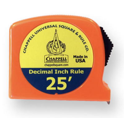 Chappell Ruled Tape Measure Chappell Ruled Tape Measure
