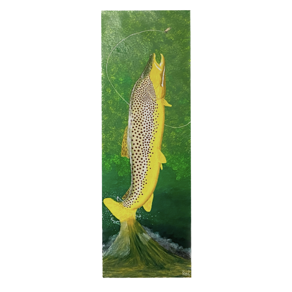 THE ONE THAT GOT AWAY,
OIL ON CANVAS.