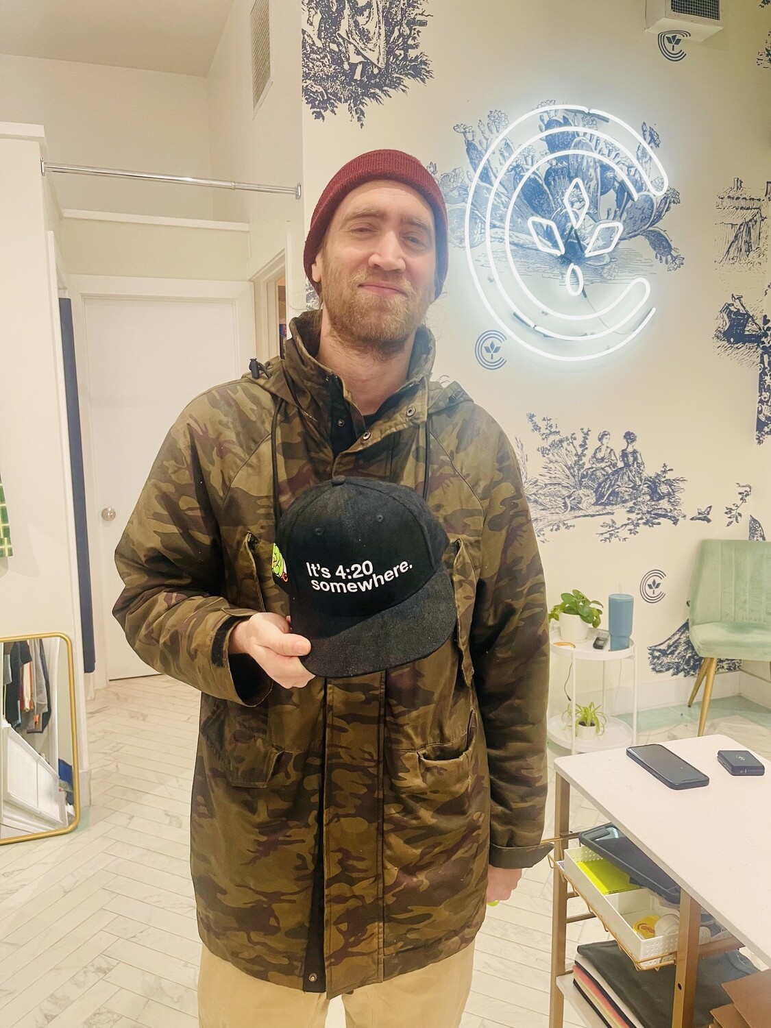 It’s 4:20 somewhere Snap Back Corduroy Hat High quality embroidery Super clean and very nice.