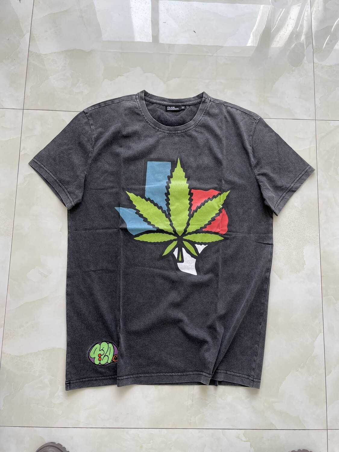 BIG TEXAS Vintage Washed 100% Cotton T-SHIRT High Quality