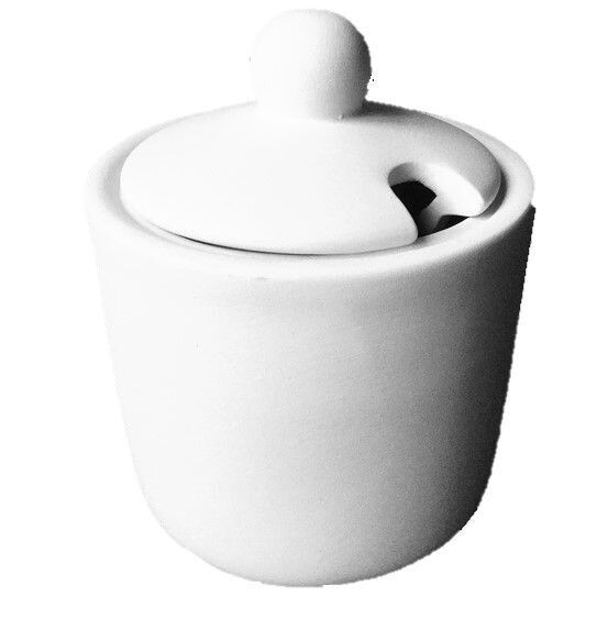 Zuckerdose mit Löffelausschnitt Höhe 10,5 cm Ø 8,5 cm