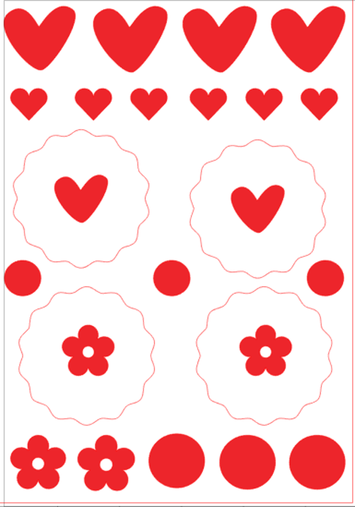 Aufleber Herz+Blume