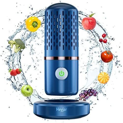 Portable Fruit Vegetable Washing Machine Capsule Shape Wireless Food Purifier Household Pesticide Disinfection vegetables