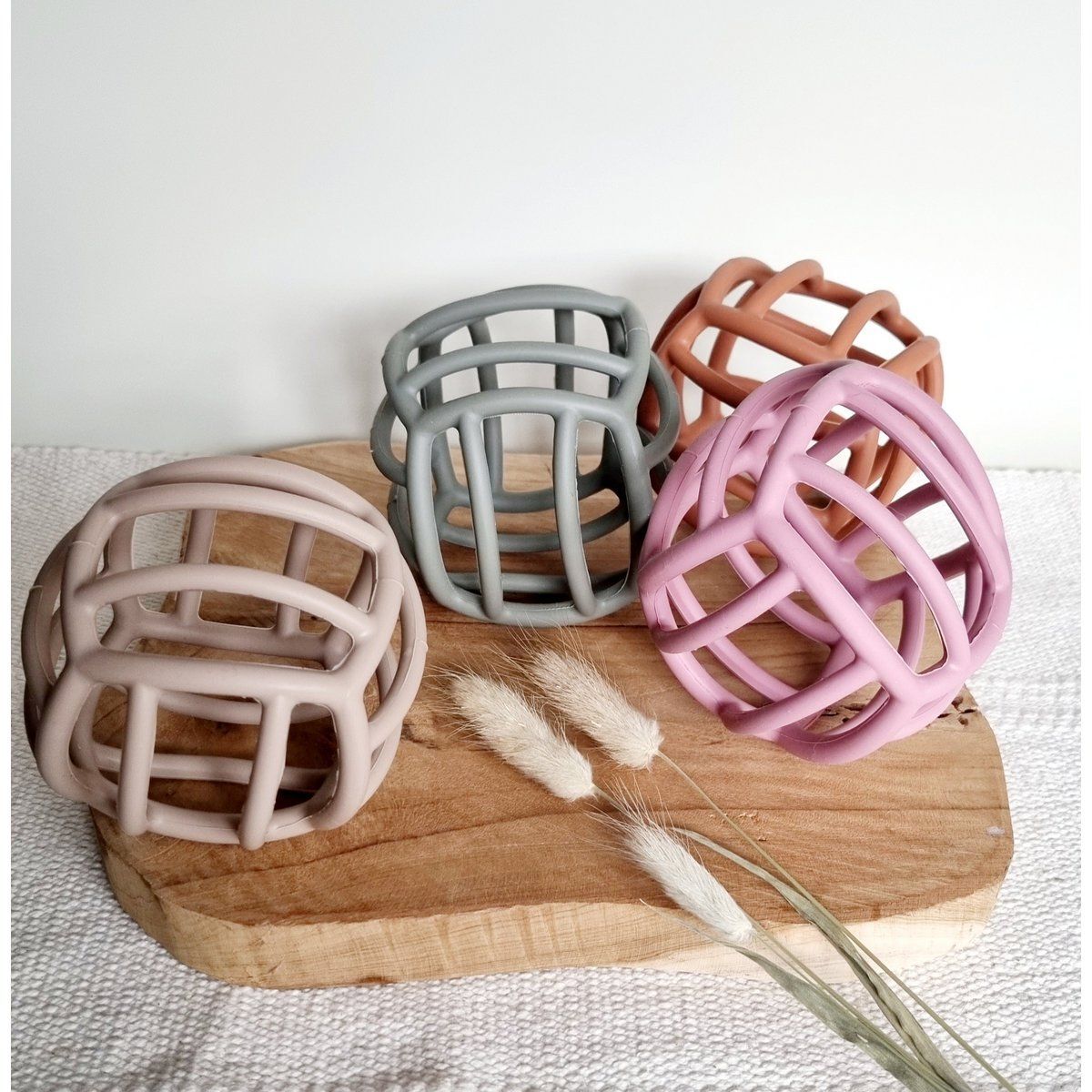 Siliconen flexibele motoriek bal, grijs/groen