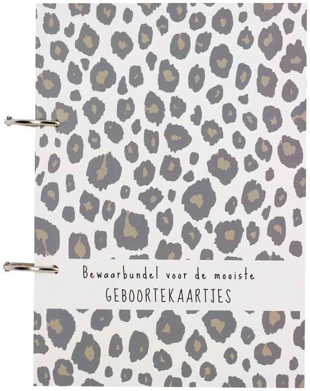 Bewaarbundel geboortekaartjes, panter
