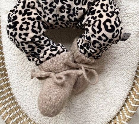 Merino wol slofjes, naturel