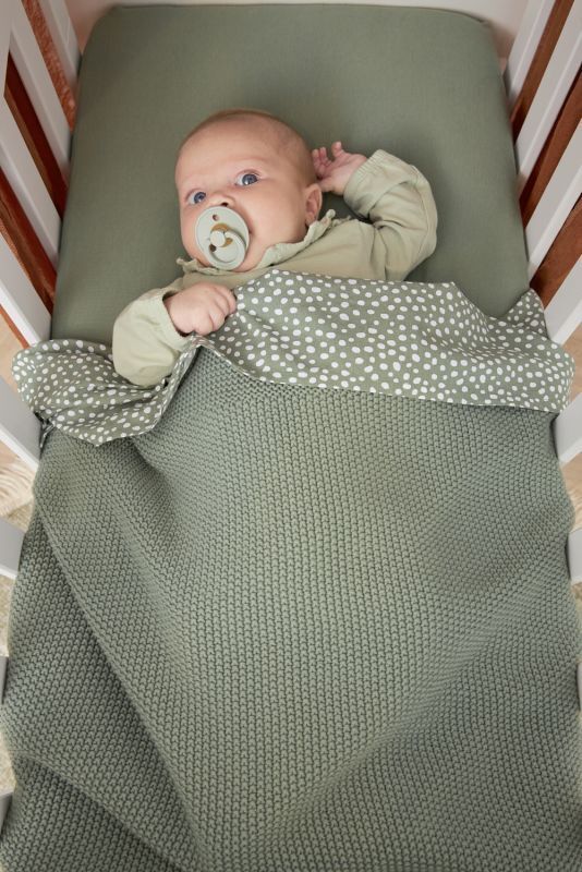 Wiegdeken Biologisch mini reliëf, groen