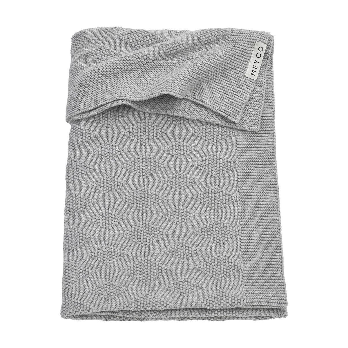 Wiegdeken biologisch Diamond, grey melange
