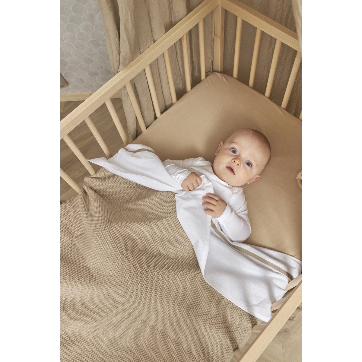 Wiegdeken biologisch, sand