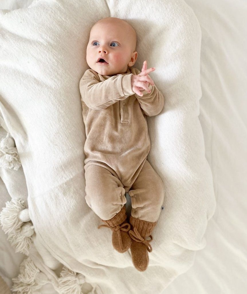 Merino wol slofjes, brown