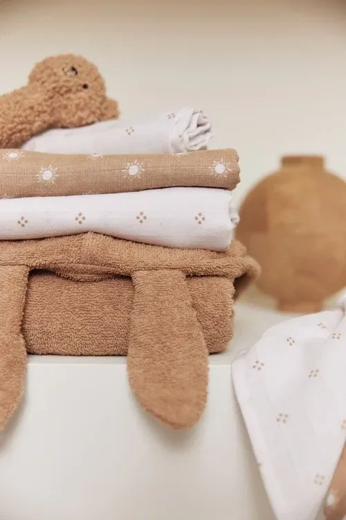 Badponcho badstof, biscuit