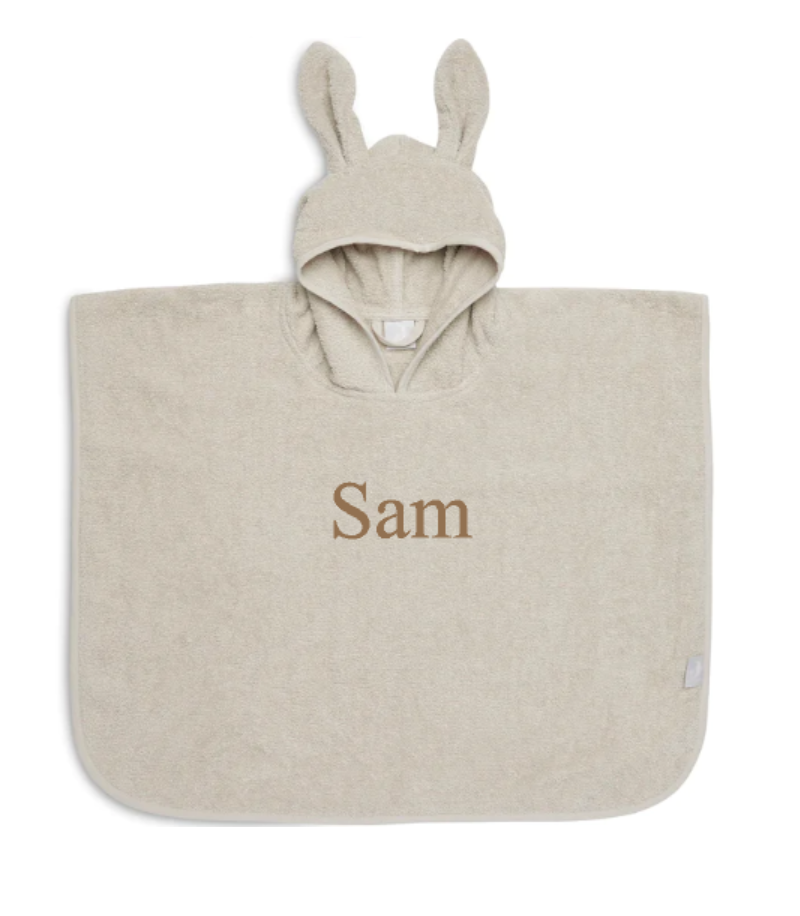 Badponcho badstof. beige